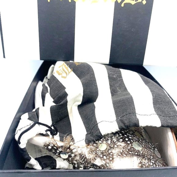 NWB-L.A.M.B Lesley Feather Heels White 9.5 With Dust Bag & Original Box - Picture 8 of 8